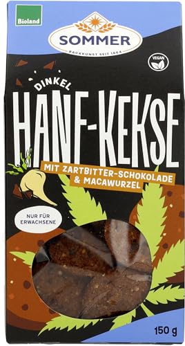 SOMMER CABLE Dinkelkekse Hanf-Schoko mit Macawurzel, 150 g