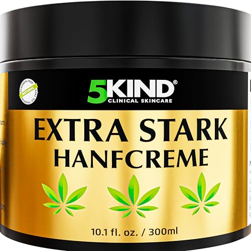 5kind Extrastarke Hanfcreme 300 ml – Hochdosiertes Hanf Gel und Arnikacreme